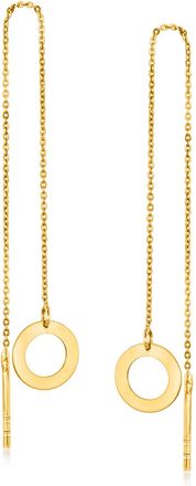 RS Pure by Ross-Simons 14kt Yellow Gold Circle Threader Earrings