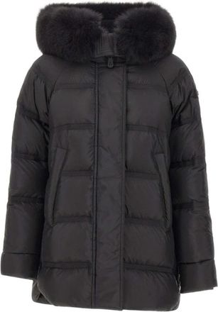 Peuterey Takan MQN Down Jacket - Dames - Gewatteerde jassen - Zwart - L - Leer - Jassen
