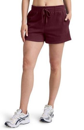 Beyond Yoga Luxe Fleece Sweat Shorts in Dark Cherry at Nordstrom Rack, Size X-Large