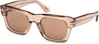 Tom Ford Emma-02 Brown Square Ladies Sunglasses FT1314 45E 51