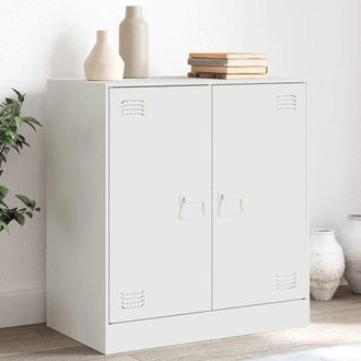 vidaXL Aparador De Acero Blanco 67x39x73 Cm Vidaxl