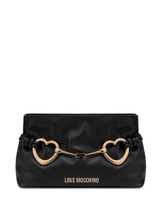 Love Moschino heart-plaque cross body bag - Black
