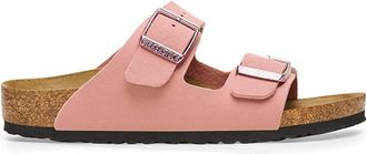 Birkenstock Womens Arizona Suede Leather Sandal In Pink Clay