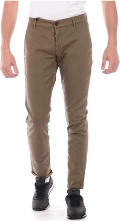 Daniele Alessandrini Jeans - Heren - Chinos - Groen - W29 - Katoen - Broeken