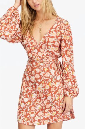 Billabong Spring Romance Mini Dress In Red Clay