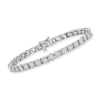Ross-Simons Diamond Tennis Bracelet in Polished Sterling Silver