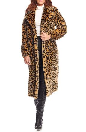 Donna Saylers' Fabulous-Furs Roam Free Leopard Print Faux Fur Coat in Multi at Nordstrom, Size X-Small