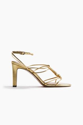H&M Heeled Strappy Sandals in Gold-Colored at Nordstrom, Size 11