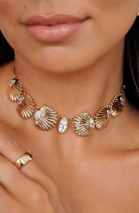 Ettika Santorini Shell Choker Necklace in Gold at Nordstrom