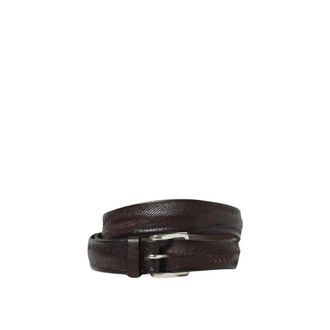 Orciani Belts, male, Brown, ONE SIZE, Textured Leather Belt