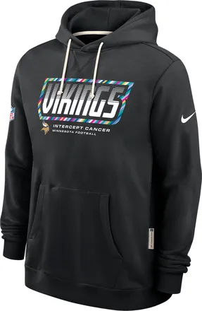 Nike Minnesota Vikings Crucial Catch Sideline Standard Issue Nike Mens Dri-FIT NFL Pullover Hoodie in Black | 03AZ00AZUK-F9R