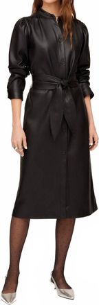 Fifteen Twenty Jennifer Faux Leather Dress In Black
