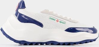 Casablanca Mens Atlantis Sneakers - - White/Navy - Leather - Blue - Size 42.5 EU/IT