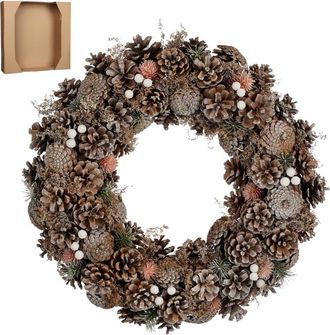 house of seasons Corona de Navidad Melocot&oacute;n H10xB50xL50cm