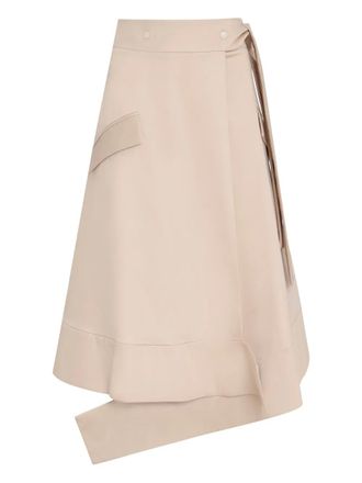 Gloria Coelho asymmetrical pocket skirt - Neutrals