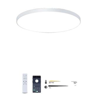 OEM L&aacute;mpara De Techo, Control Inteligente, Regulable, Dise&ntilde;o Moderno, Blanca (37 Cm)