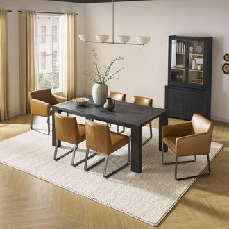Castlery Black Rectangular Dining Table | Bradley by Castlery