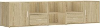 vidaXL Corner Cabinet Sonoma Oak 200x40x45 cm Engineered Wood Vidaxl
