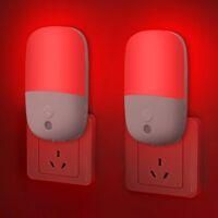 OEM Un Conjunto De 2 Luces Nocturnas Led Que Emiten Luz Roja (670 Nm) Para Ayudarte A Dormir, Con Un Sensor Crepuscular (se Activa Autom&aacute;ticamente Desde L