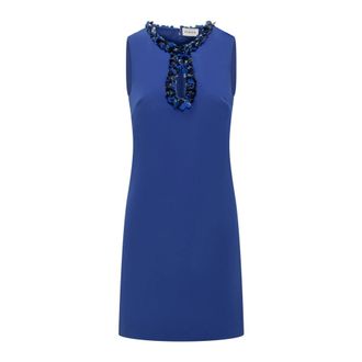 P.A.R.O.S.H. Party Dresses, female, Blue, Size: S Puppy Midi Dress