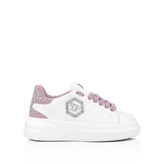 Philipp Plein Low-Top Sneakers Megastar Strass - Dames - Schoenen - Wit - Maat: 36 EU Leer