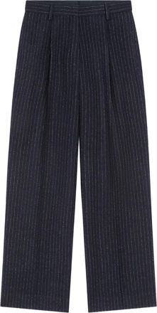 Dries Van Noten Pantaloni gessati - Blu