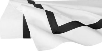 SFERRA Estate Flat Sheet in White/black at Nordstrom, Size Full/queen