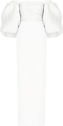 Solace London Abito da sera lungo con spalle scoperte - Bianco