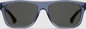 Gucci Square Frame Sunglasses, Blue