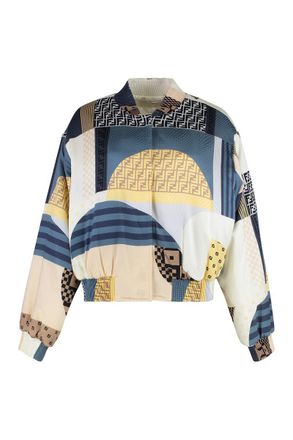 Fendi Reversible Satin Bomber Jacket