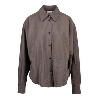 Alysi Dames, Blouses & Shirts, Bruin, Maat: S Zijde