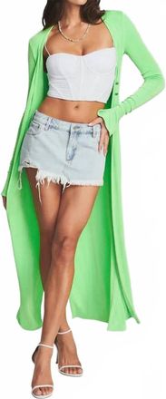 SER.O.YA Murray Cardigan In Lime