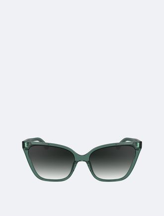 Calvin Klein Womens Cat Eye Sunglasses - Green