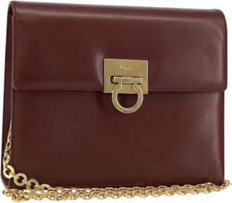 Ferragamo Pre-owned Leather Schoudertas - Dames - Vintage Schoudertas - Rood - ONE Size - Leer - Vintage