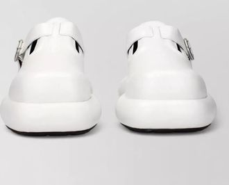 Jil Sander leather platform mary jane loafers