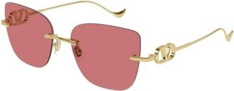 Valentino Vg 0033S Zonnebril - Dames - Zonnebrillen - Geel - 54 MM - Accessoires