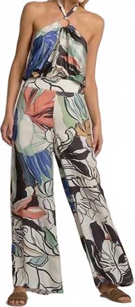 Elan Botanical Resort Pants In Multicolor