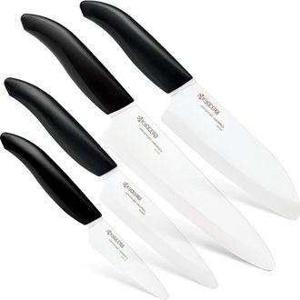 Kyocera Revolution 4 Piece Ceramic Knife Set in White at Nordstrom