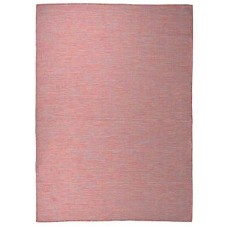 vidaXL Alfombra De Exterior De Tejido Plano Rojo 200x280 Cm Vidaxl