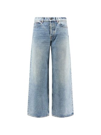 Golden Goose Journey Ms Pant Wide Parker Cotton Denim Vintage Medium Wash