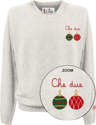MC2 Saint Barth Heron Light Embry Sweatshirt - Heren - Ronde hals truien - Beige - XL - Wol - Truien & Vesten