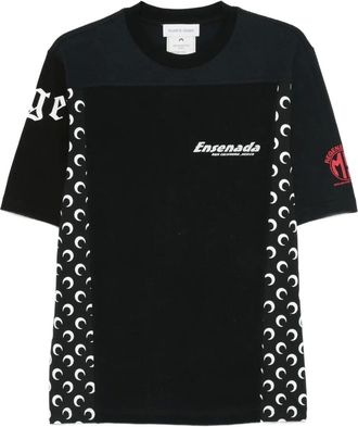 Marine Serre T-shirt met grafische print - Zwart