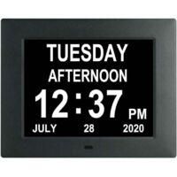 OEM Reloj Digital Con Calendario Diario Extragrande Sin Abreviar, Que Muestra El D&iacute;a, La Fecha Y La Hora Adecuado Para Personas Mayores, Con Discapacidad 