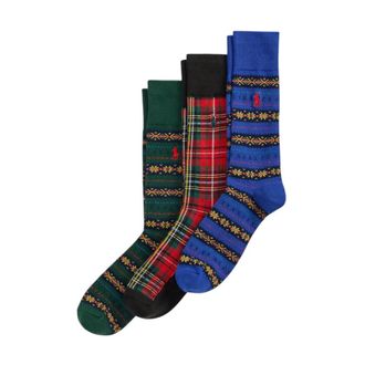 Polo Ralph Lauren Set van 3 paar sokken - Heren - Sokken - Veelkleurig - ONE Size - Katoen - Ondergoed