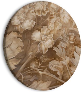 OEM Cuadro Decorativo Redondo Artgeist Sepia 80x80 Cm Lienzo Italiano