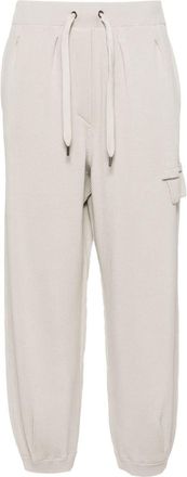 Brunello Cucinelli beaded trim-detailing track pants - women - Cotton/Eco Brass - S - Neutrals