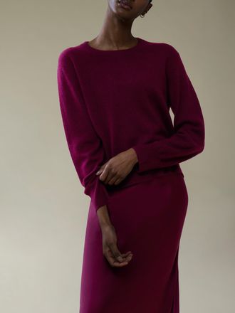 Ryan Roche Womens Cloud Cashmere and Silk Crew-Neck Sweater