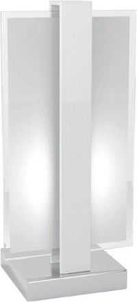 Top-Light Abatjour Industrial-Minimal Cross Metallo Bianco Vetro 1 Luce E27