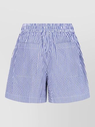 Parosh straight shorts striped pattern side pockets