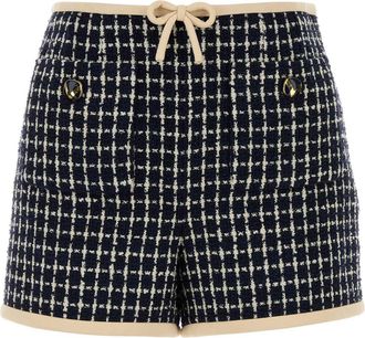 Valentino Garavani Embroidered Tweed Shorts